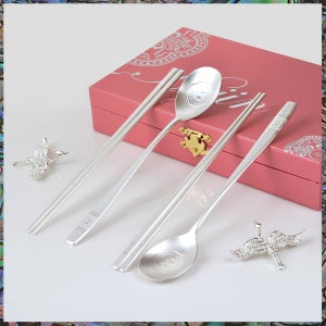 쌍학은수저세트 플러스 /명품수저 신혼부부집들이 예비장모님인사선물