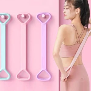 스트래칭 밴드 손잡이형 / 요가 헬스 라텍스 고무밴드 시니어 재활근력운동 치매예방운동