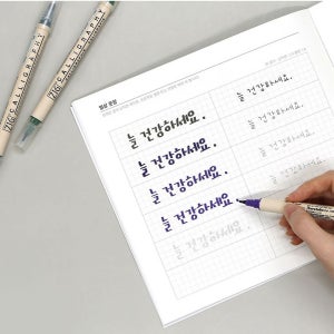 글씨교정책 캘리그라피 손글씨 쓰기 성인 필사노트 연습 펜 세트