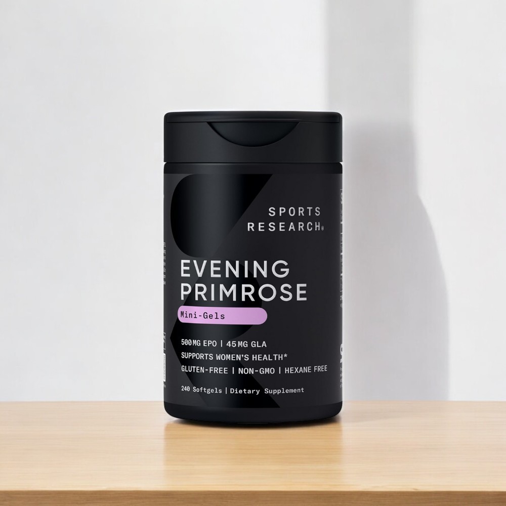 스포츠 리서치 <b>이브닝 프림로즈</b> 달맞이꽃 종자유 오메가6 오일 <b>500mg</b> 240 소프트젤