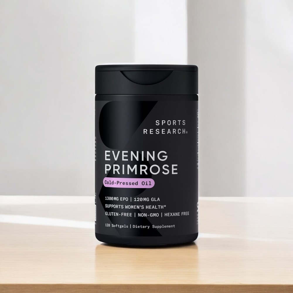 스포츠 리서치 <b>이브닝 프림로즈</b> 달맞이꽃 종자유 오메가6 오일 <b>1300mg</b> 120 소프트젤