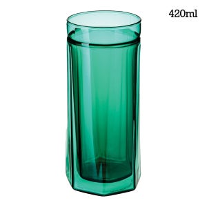 피른 키데 글라스 더블월 이중 내열 카페 커피 잔 유리컵 420ml, 1개, 에메랄드 그린