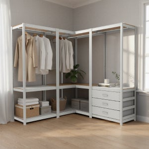 드레스룸 시스템옷장 서랍장 서랍 시스템장 행거 옷장 홈던트하우스 코너 2800 C세트