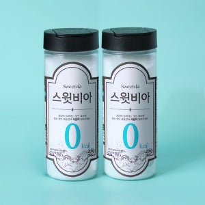 스윗비아 스테비아 가루 용기형 에리스리톨 설탕대체 설탕대신 200g, 2개