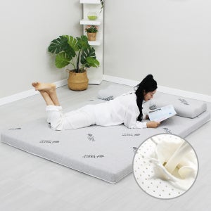 라임베드 천연라텍스 8cm 퀸 매트리스 통판&접이식