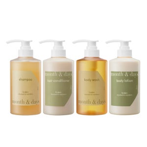 [4SET] 먼스앤데이즈 퍼퓸케어 워시+로션+샴푸+컨디셔너 4종, 린든(라임앤바질향)