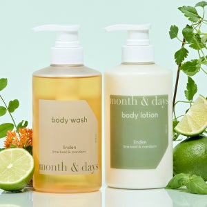 [바디 SET] 먼스앤데이즈 퍼퓸케어 바디워시 500ml+로션 500ml 2종, 린든(라임앤바질향)