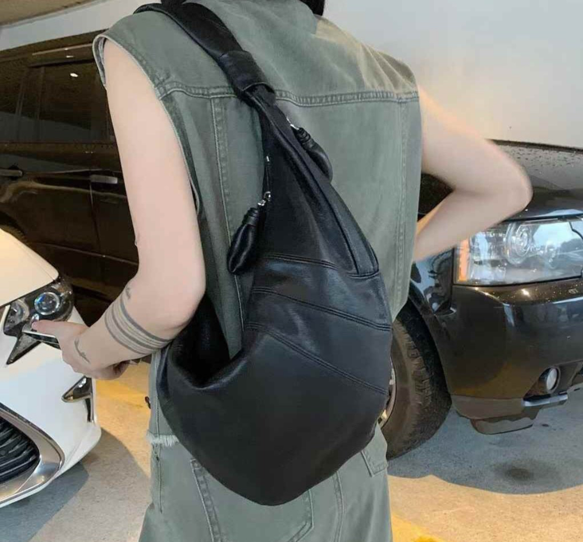 천연양가죽 나파가공크로와상숄더백 양가죽 미듐백
