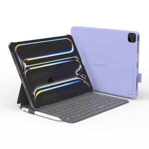 레드빈 아이패드 키보드케이스 커버 매직키보드 퍼플, 아이패드 프로 27.9cm(11인치) M2 4세대