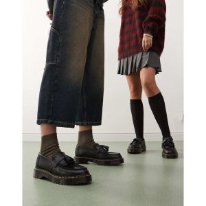 DR. MARTENS 아드리안 벡스 로퍼 블랙 가죽 205315910