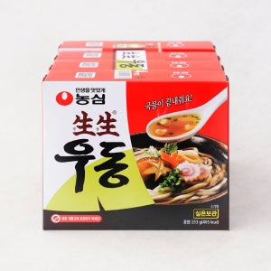 메가마트 농심 생생우동 봉지 253gx4
