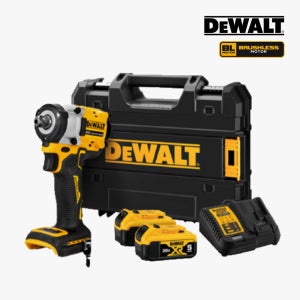 디월트 컴팩트 임팩트 렌치 DCF922P2 브러쉬리스 20V 5.0Ah 배터리 2개 포함