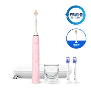 필립스 소닉케어 전동칫솔 미세 칫솔모 세트 다이아몬드클린 9000 HX9914/76+HX6052/93 + 올인원 칫솔모 1P