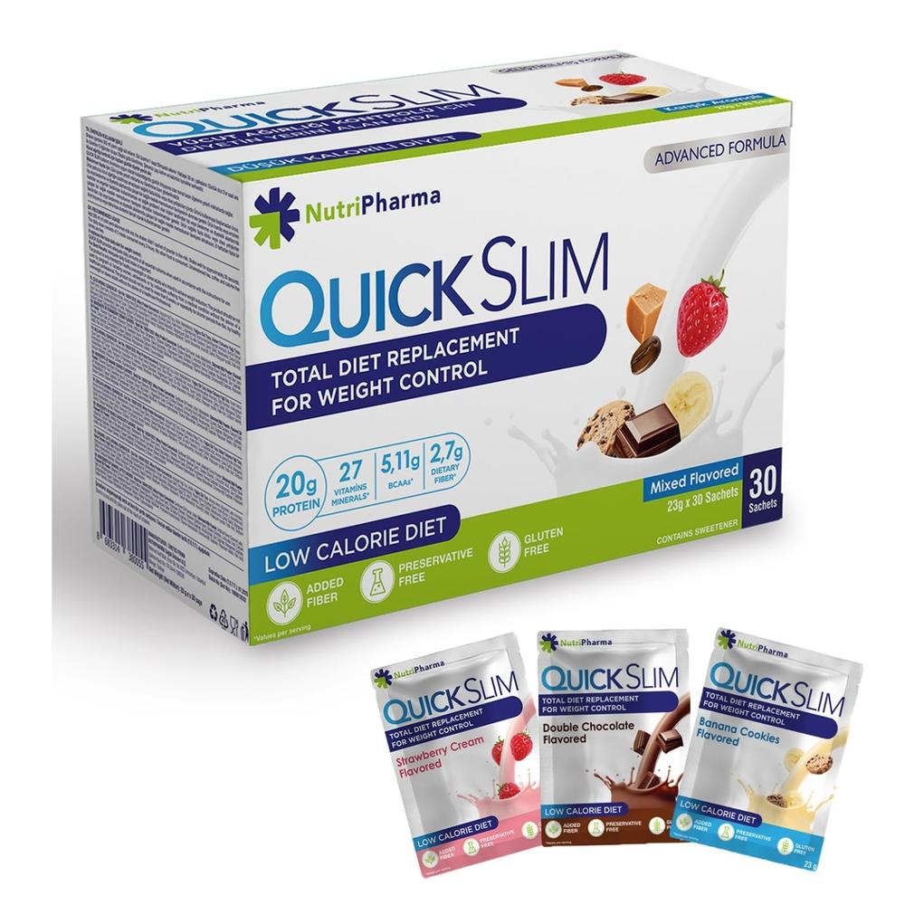 <b>뉴트리파마</b> 퀵슬림 식사대용 쉐이크 믹스 30개 NUTRIPHARMA QUICK SLIM