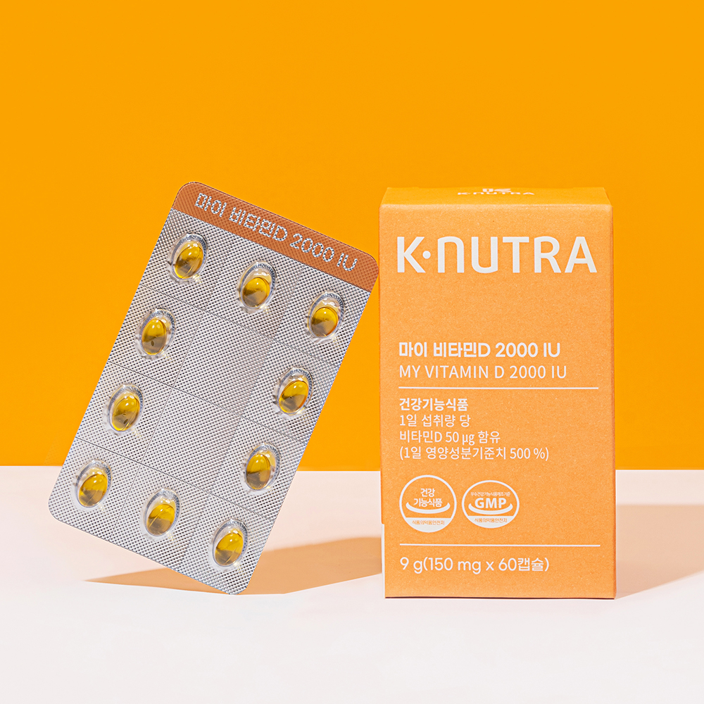 <b>케이뉴트라</b> 마이 <b>비타민</b>D 2000IU 고함량 미니 60캡슐, 1개