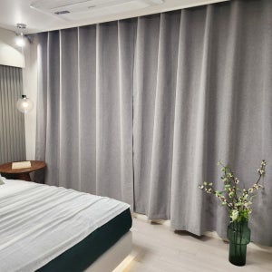 암막커튼 양면동일 완벽차단 아일렛 거실 커텐 2장 한세트 600x235cm