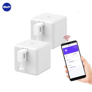블루파이 IoT 클릭봇 2팩 - 자동 조명 누워서 불끄기 핑거 스위치 버튼 로봇 유니콘