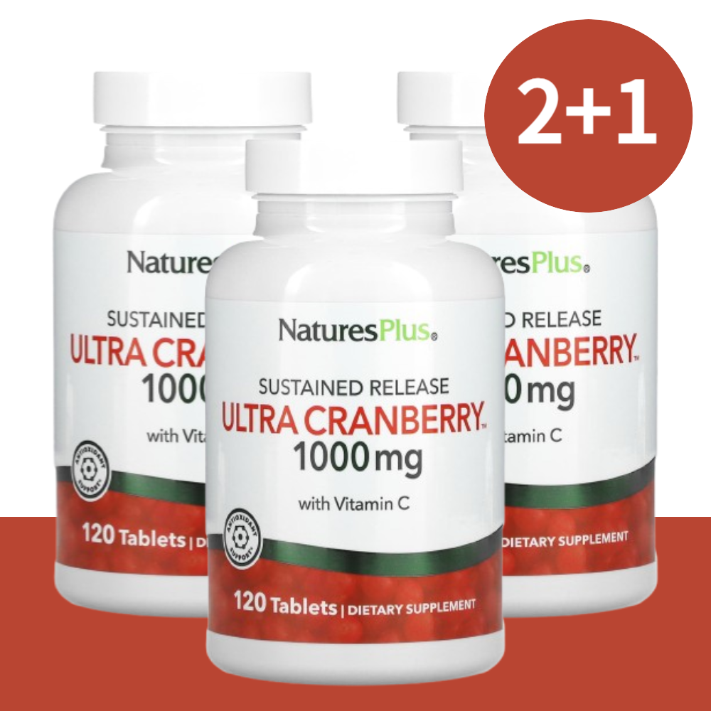 <b>네이처스플러스</b> 크랜베리 비타민C 함유 Cranberry 1000mg 120정(2+1)