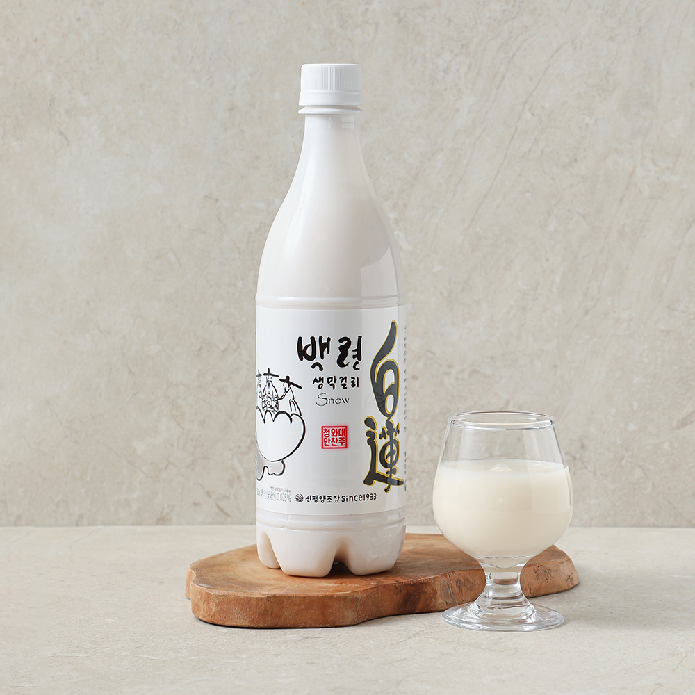 백련 생막걸리 스노우