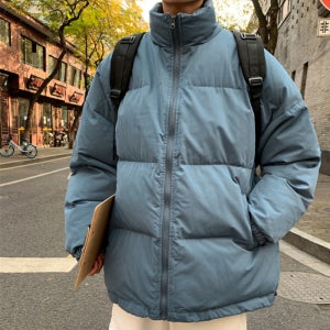 남자 무지 솜패딩 캐주얼 무지 기본 데일리 볼륨 숏 겨울 잠바 외투 아우터 출근 루즈핏