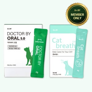 [ONLY 라운지]구강 기관지 집중관리 닥터바이 고양이 오랄 60g+캣 브레스 240g