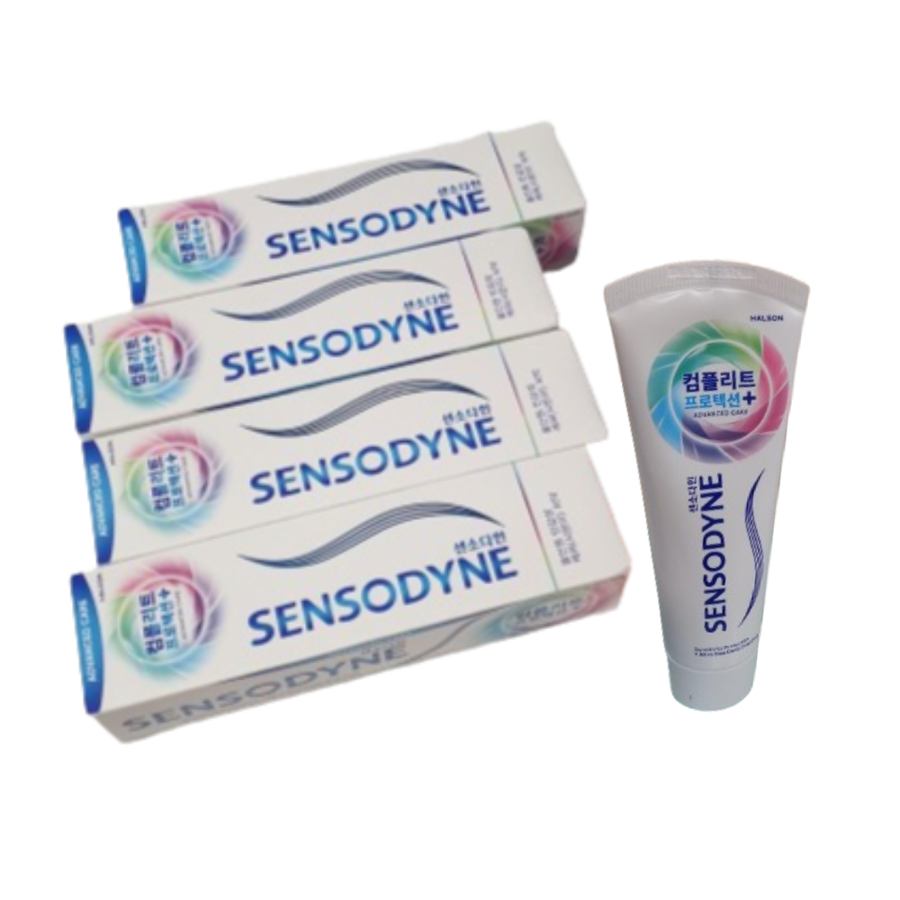 센소다인 <b>컴플리트</b> 프로텍션 플러스 시린이 치약 한가인 유튜브 욕실 템 4개