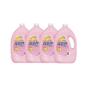샤프란 아로마 섬유유연제 바닐라 핑크 3.1L 4개