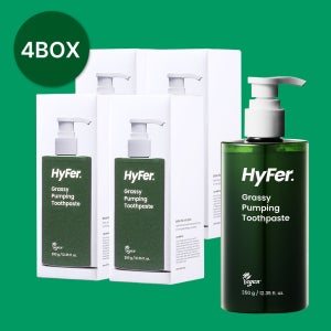 [대용량치약]하이퍼 샐러드 펌핑치약 펌프 유아 키즈 불소 액상 짜서쓰는 350g, 4개