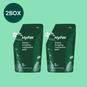 [치약리필]하이퍼 샐러드 펌핑치약리필 펌프 유아 키즈 불소 액상 짜서쓰는 350g, 2개