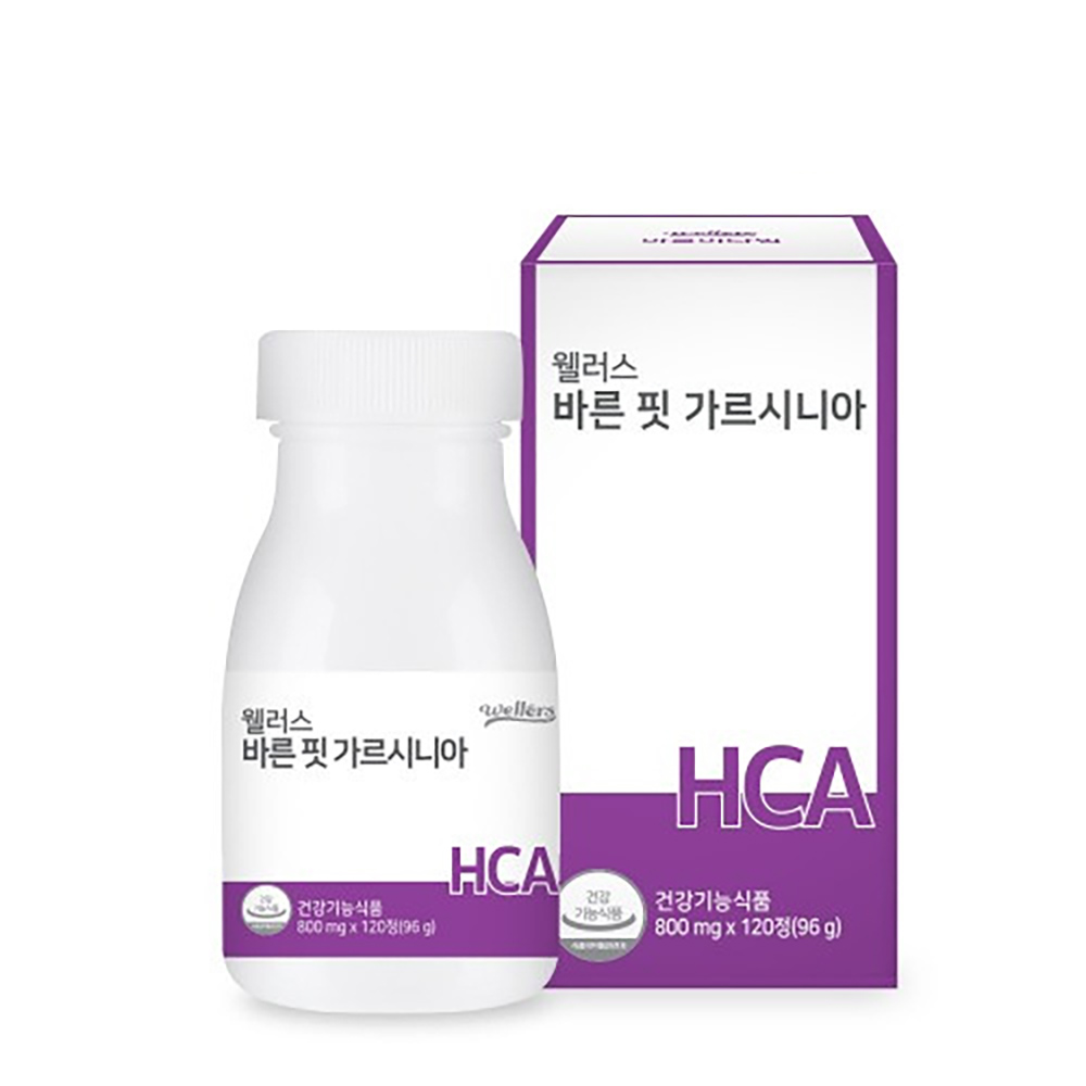 바라던건강 바른 핏 가르시니아 <b>녹차추출물</b> 알로에전잎 웰러스 120정 1통 1개월분