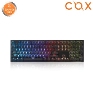 COX 엠프리스 RGB PBT 완전방수 무접점 키보드 블랙 50g