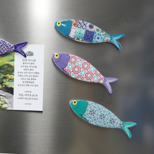 귀여운 물고기 마그넷 냉장고 자석 여행 기념품 인테리어 소품 장식 기념품 풍수 마그네틱