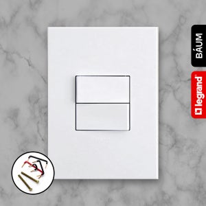 르그랑 아테오 국내형(KS) 화이트 사각 스위치 2구 전등 전기 인테리어 단로 1로 매립