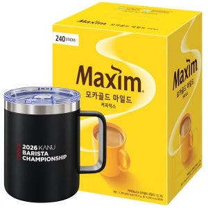 동서식품 맥심 모카골드 커피믹스 240T+챔피언스텐머그