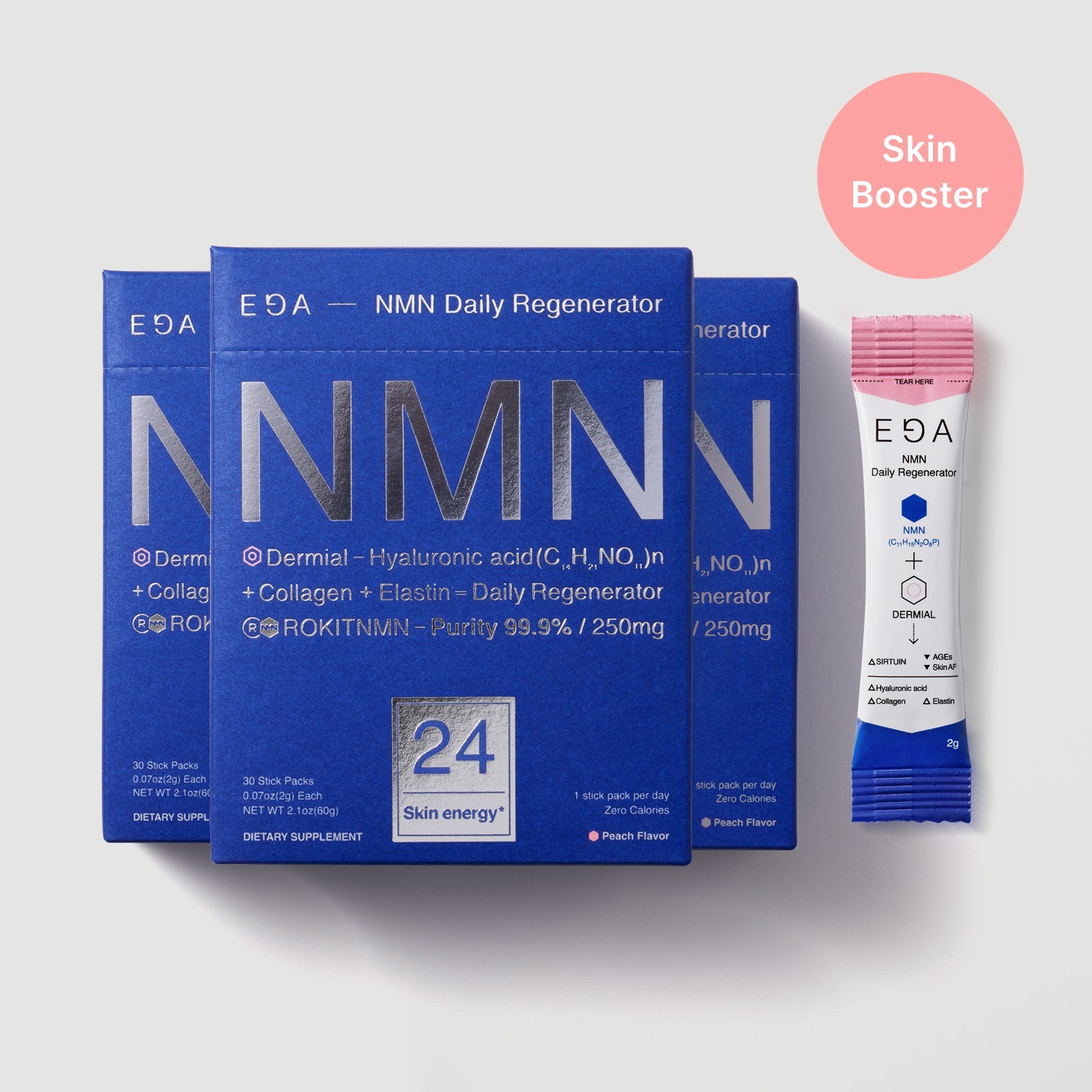 에가 NMN 스킨부스터 프리미엄 여성 영양제 고순도 NMN 250mg, 3박스