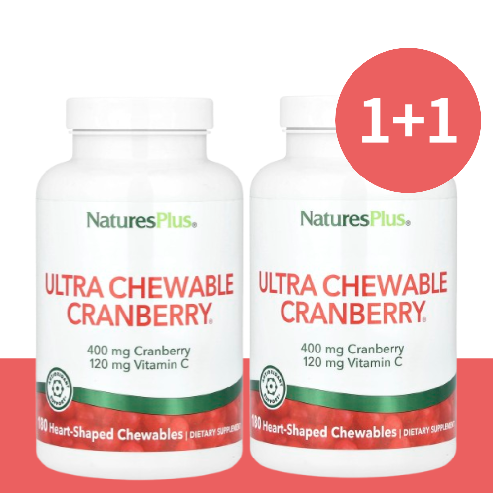 <b>네이처스플러스</b> 크랜베리 비타민C 딸기맛 Cranberry 180 러브 베리즈(1+1)