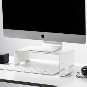 일렉싱크 높은 아이맥 모니터 받침대 스탠드 선반 370mm, 화이트