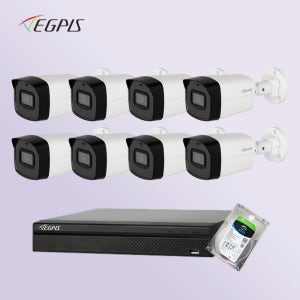 이지피스 ip 210만화소 실외용카메라 8개 8채널 POE NVR 녹화기 CCTV세트