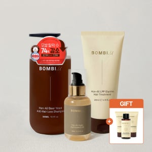 [헤어케어 SET] 봄비유 한올 맥주효모 탈모 샴푸&탈모 트리트먼트&모로코 아르간 오일