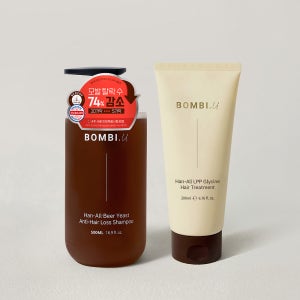 [탈모케어 SET] 봄비유 한올 맥주효모 탈모 쿨링 샴푸&탈모 LPP 단백질 트리트먼트