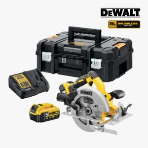 디월트 충전원형톱 DCS570P2 절단기 톱날포함 18V 5.0Ah 배터리 2개