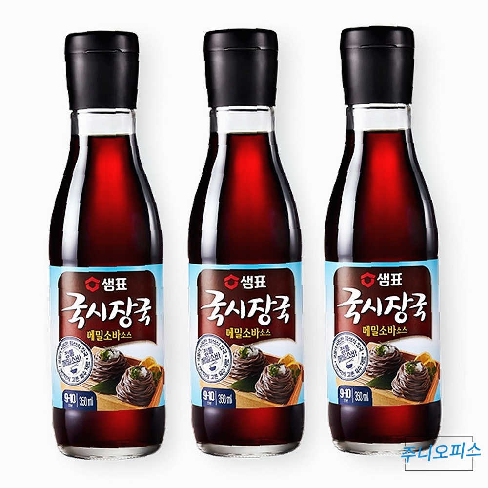 준몰 국시장국 소스 모밀 육수 육수 재료 업소용 350ml 3p
