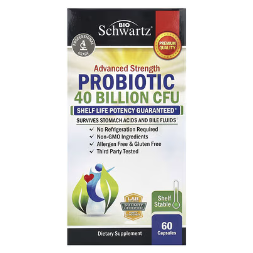 바이오슈워츠 어드밴스드 스트렝스 <b>프로바이오틱스 400억</b> CFU 60캡슐