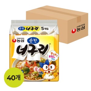 농심 순한너구리 멀티팩 5개입X8개(1Box)