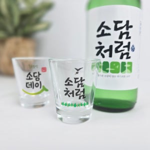 이벤트 소주컵 소주잔 커스텀 주문제작 모임선물 특이한 인생술잔 굿즈 세트 진로이즈백-블루