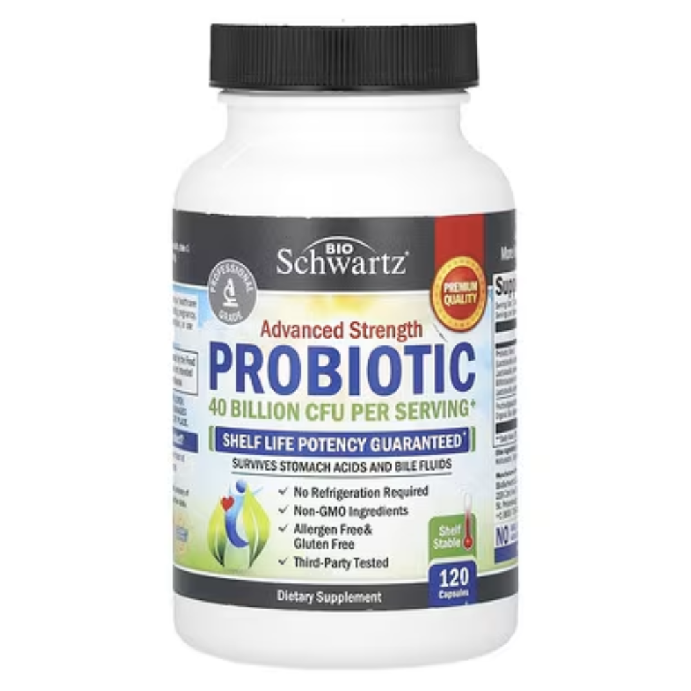 바이오슈워츠 어드밴스드 스트렝스 <b>프로바이오틱스 400억</b> CFU 120캡슐