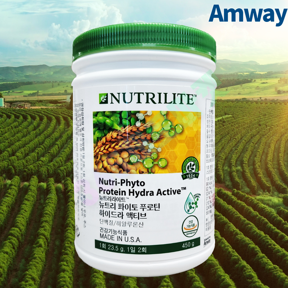 암웨이 <b>파이토</b> 푸로틴 하이드라 액티브 450g 단백질 <b>뉴트리라이트</b>