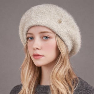 뽀글이베레모 빵모자 양털 울베레모 화가모자