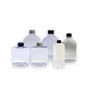 어깨낮은 사각납작병 100ml 1박스 500개(용기+캡) 쥬스 음료병 플라스틱 보틀