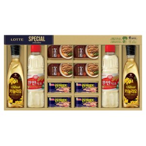 롯데푸드 환만 세트 식초 햄 카놀라유 구정 추석 선물